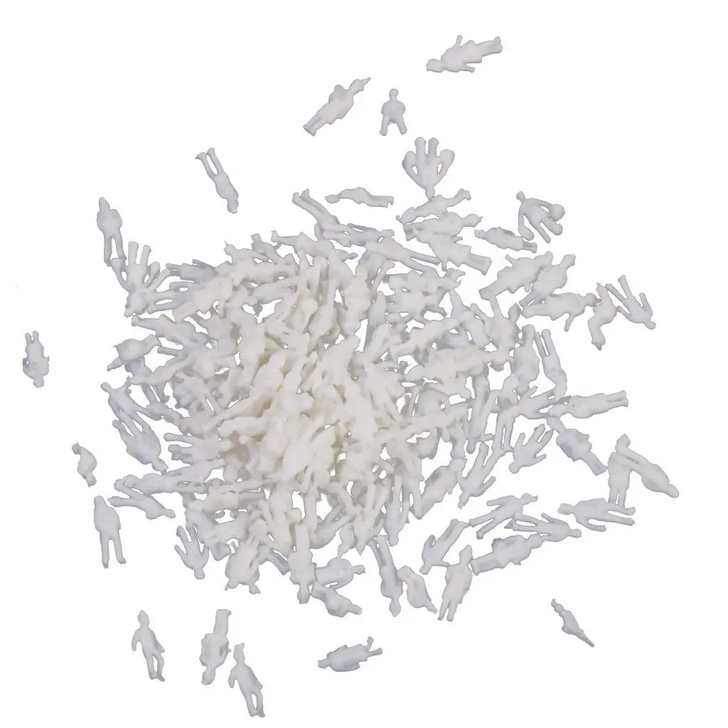 L79A Model People Figures Scale 1:200 Pack of .100pcs White Assorted Style