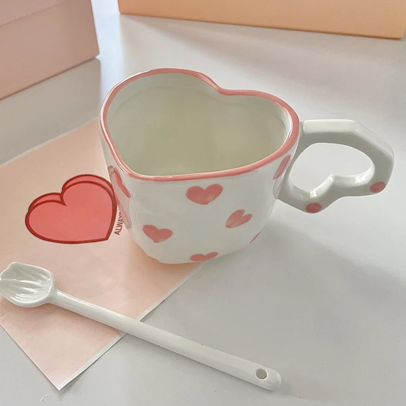 

250ml Middle East Style Coffee Cup Tea Cup Creative Heart Cup Ceramic Milk Cups Porcelain Coffee Cups Wholesale New Year Gift