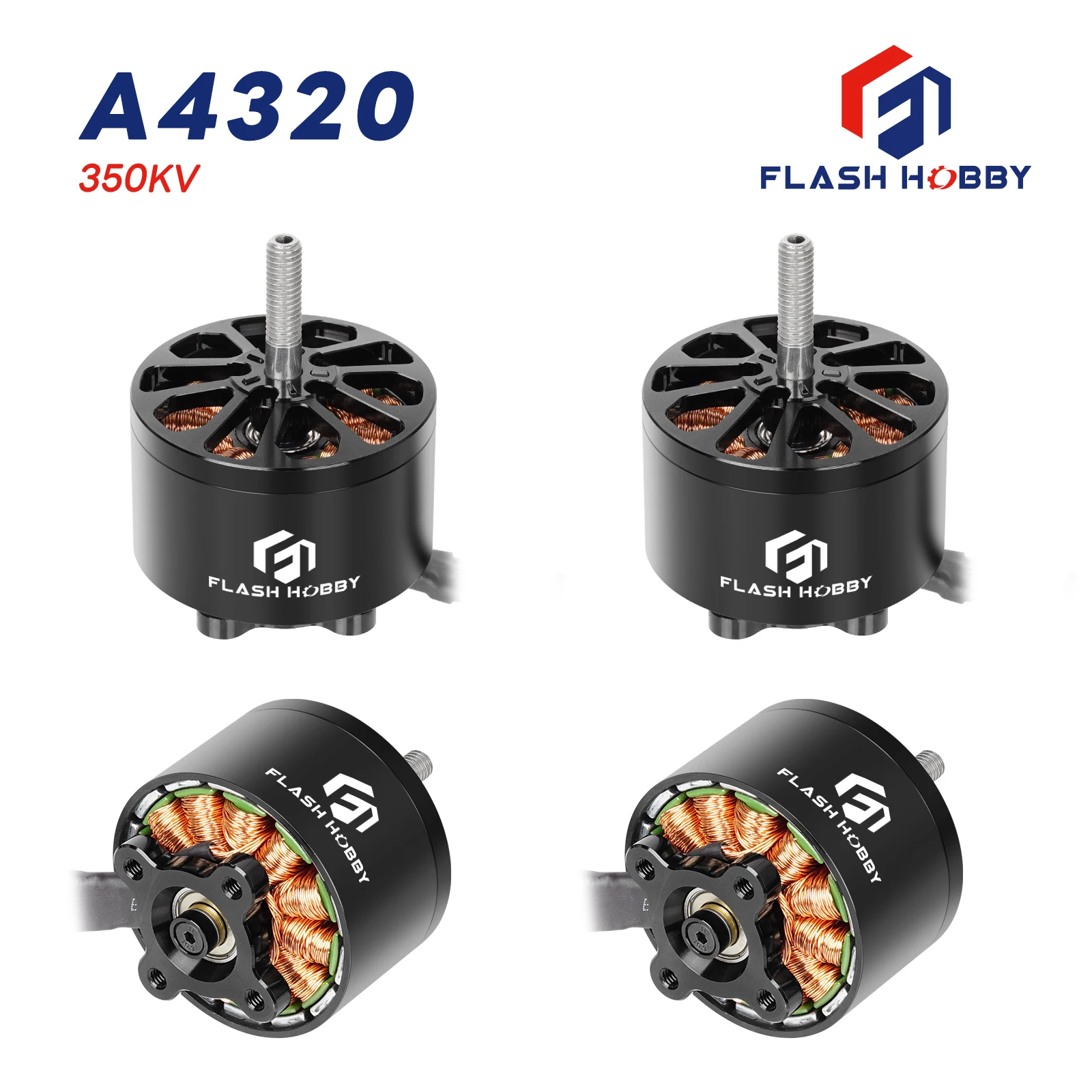 FLASH HOBBY Arthur A4320 350KV  Competition Brushless Motor for FPV Racing Freestyle Long Range