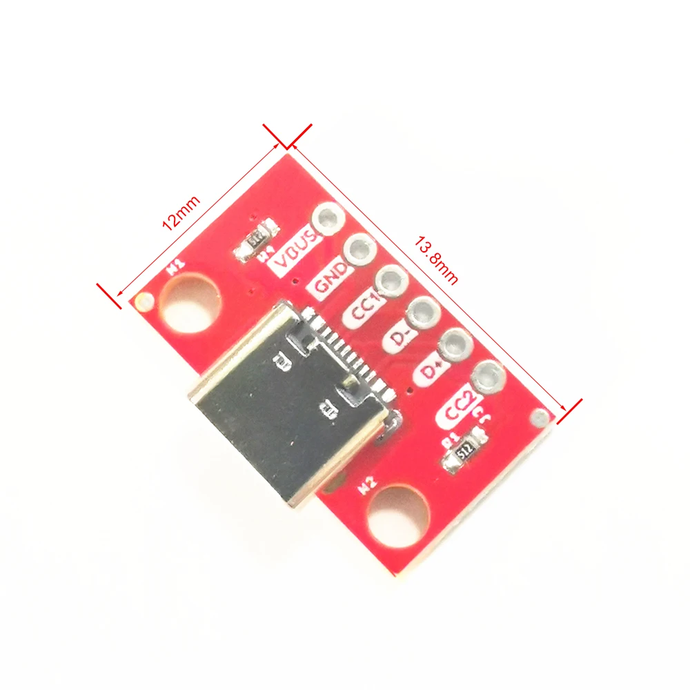 1/5/10PCS TYPE-C Female Test Board USB 3.1 PCB Board 16P to 2.54mm Connector Socket High Current Power Adapter Module