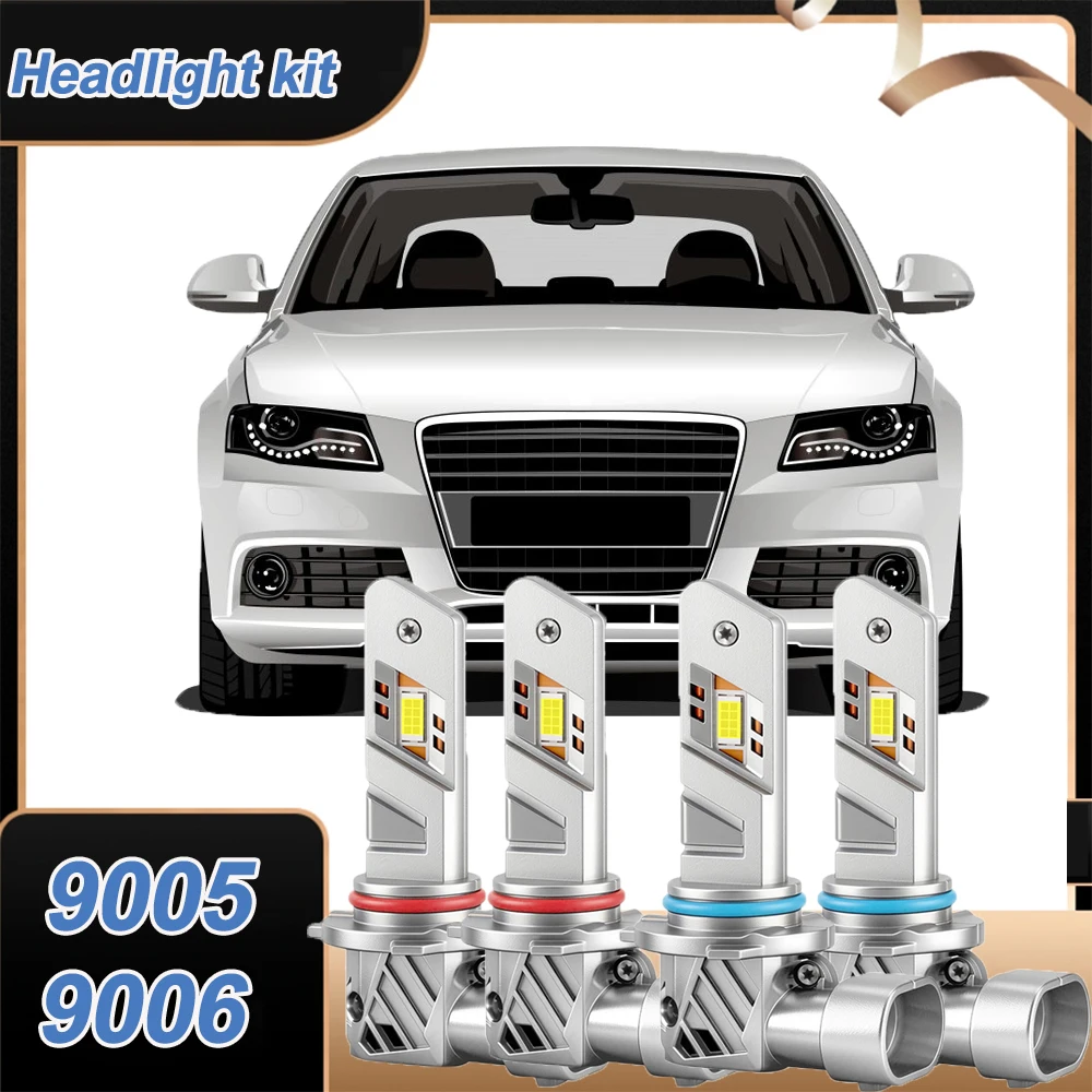 

Светодиодные фары для автомобиля 9005 9006 Hi-Lo, Canbus, 6000K, суперяркие лампы, без турбо-вентилятора, 3570 CSP, комплекты передних фар.