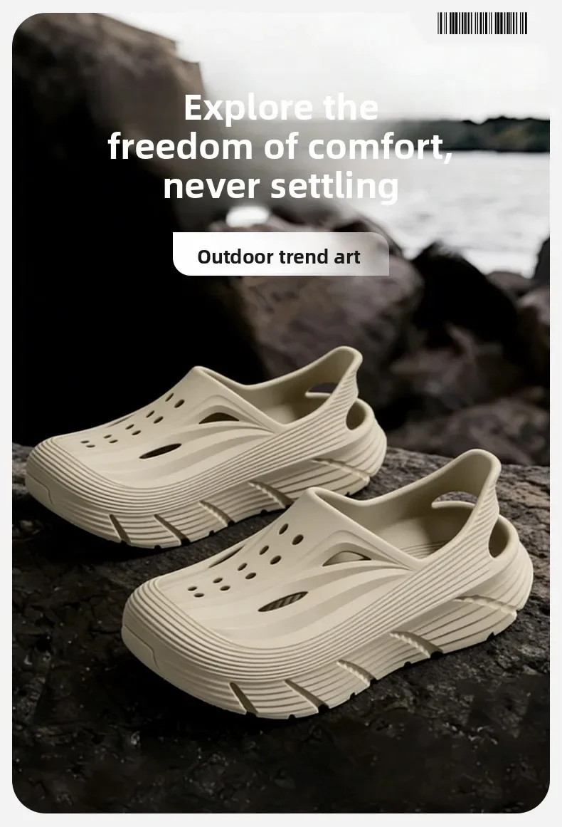 Rutschfeste Lochschuhe für Herren, Sommer 2026, neue Deodorant-Schuhe mit Schmutzgefühl, Outdoor-Sport-EVA-Sandalen, coole Herren-Hausschuhe – Detail 6