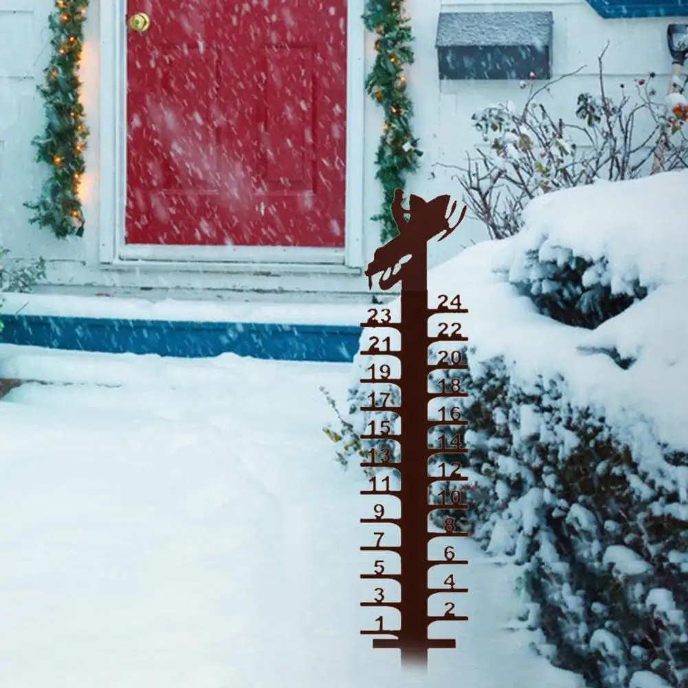 

Snow Depth Meter Snow Gauge Snowflake Shape Yard Measurer Stake Accurate Snowfall Measurement Tool for Outdoor Garden