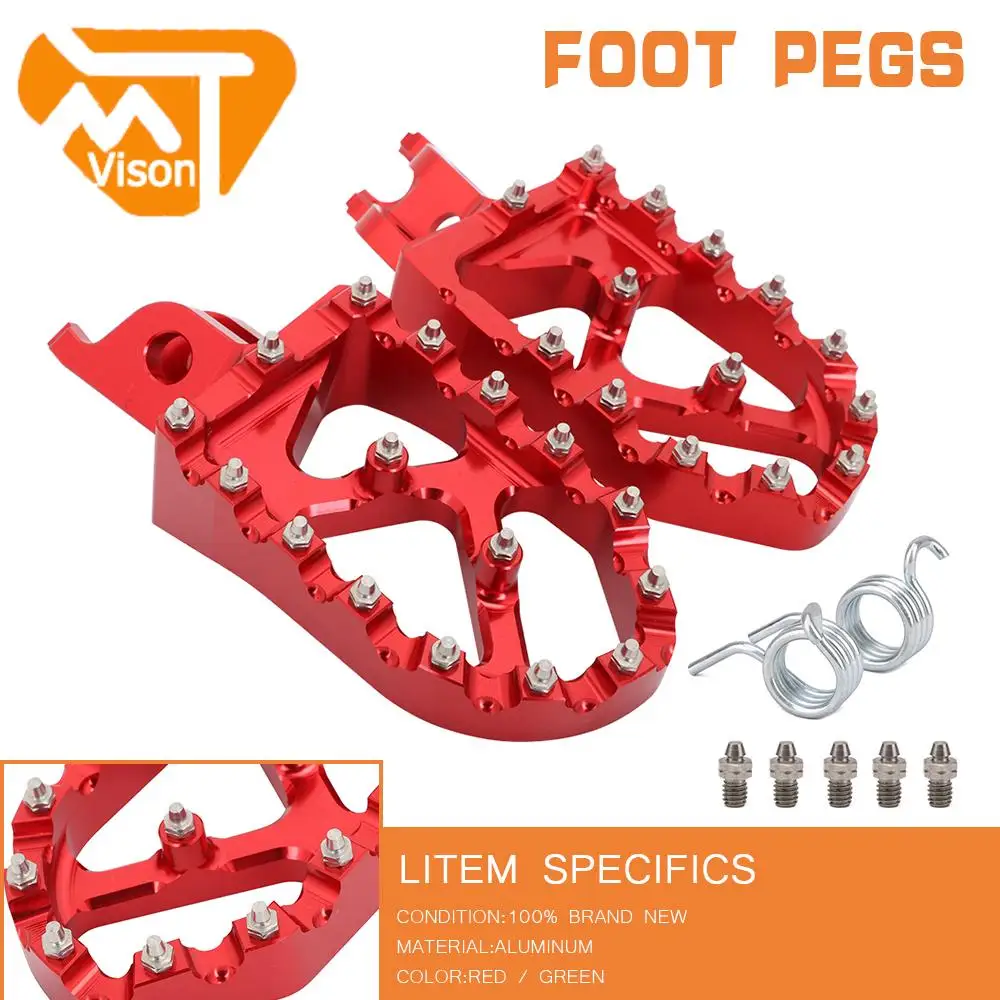 

Motorcycles New Footpeg Foot Pegs Pedal With Spring Teeth For HONDA CR125 CR250 CRF150R CRF250L CRF250X CRF250R CRF450R CRF450X