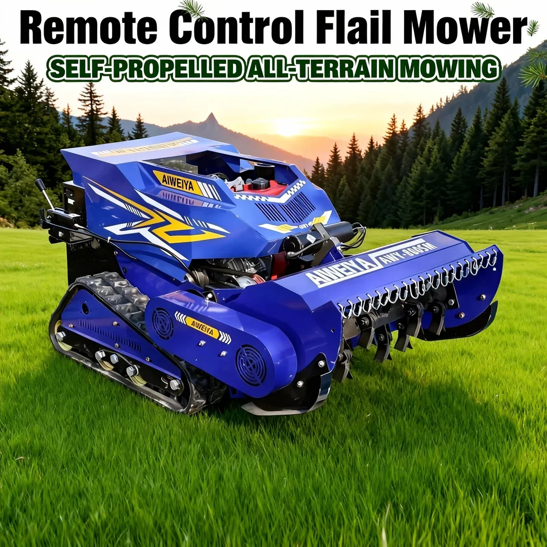 

Индивидуальная высококачественная вездеходная газонокосилка со вкусом - популярный резиновый резак с дистанционным управлением, сельскохозяйственный газонокосилка