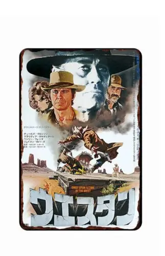 Once Upon A Time In the West  Advertising All Metal Tin Sign  8 x 12