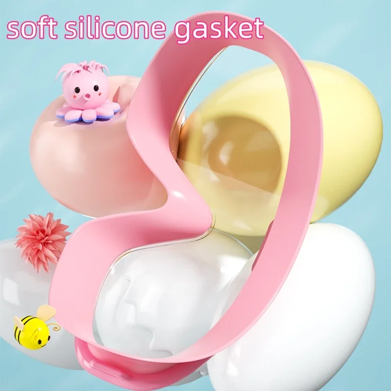 Kinder-Schwimmbrille mit großem Rahmen, HD-Sicht, beschlagfrei, wasserdicht, für Jungen und Mädchen, mehrfarbig zur Auswahl – Detail 5