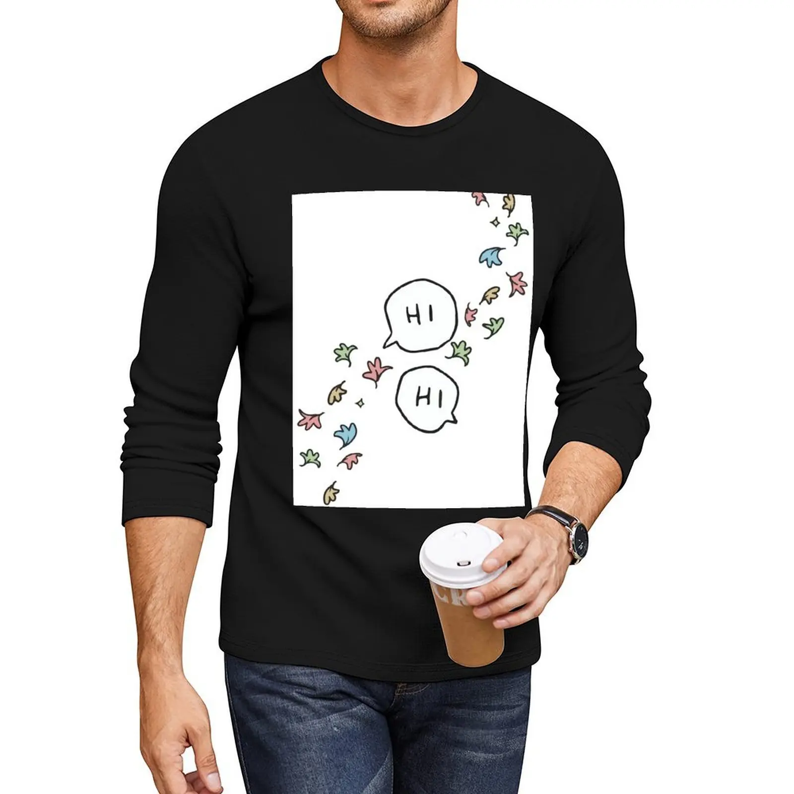 

HI HEARTSTOPPER Long T-Shirt shirts graphic tees sweat shirts tees hippie clothes men t shirt