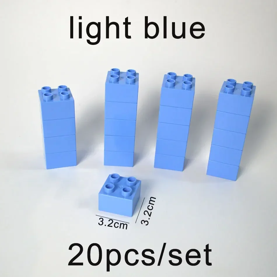 Duploes Big Size Building Blocks Classic Thick Figures Bricks 2x2 Dots Educational Creative Size  Brand Toy For Children Gifts