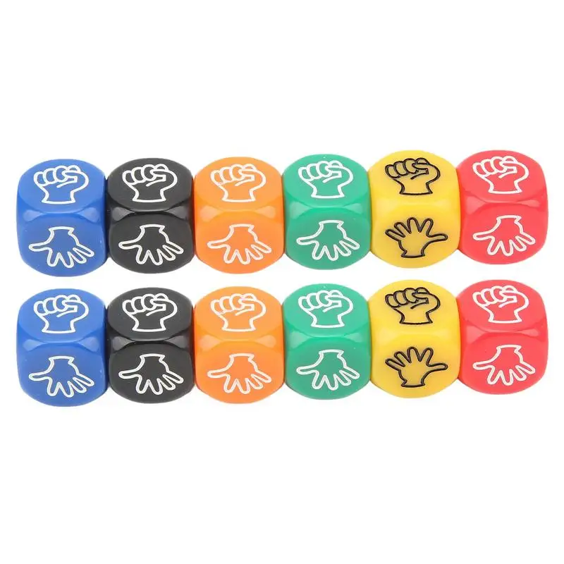 

Game Dice Interactive Finger Game Dice Set Of 12 Finger Guessing Game Dice 6-Sided Table Game Playing Dice For Adults Kids Famil