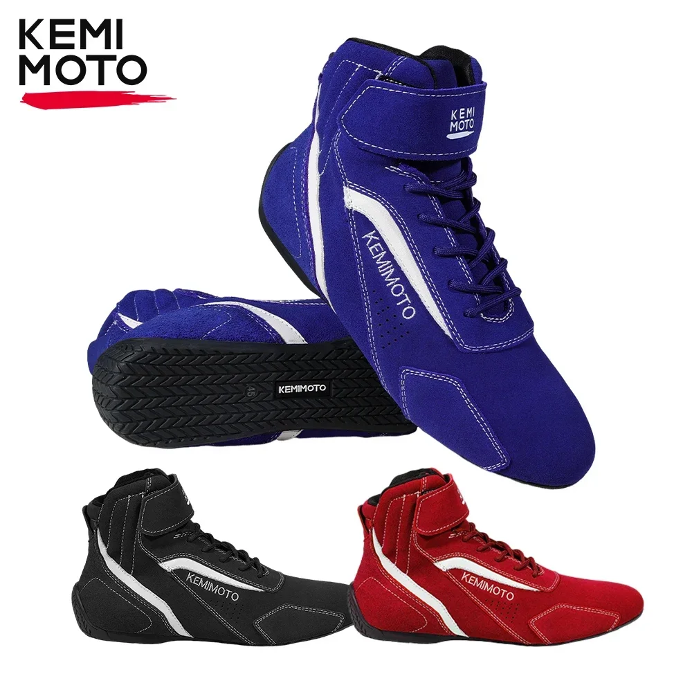 

KEMIMOTO Karting Car Shoes Motorcycle Ankle Boots Racing Club Exercise Sneaker Lightweight Available Rally Car Fluff Surface