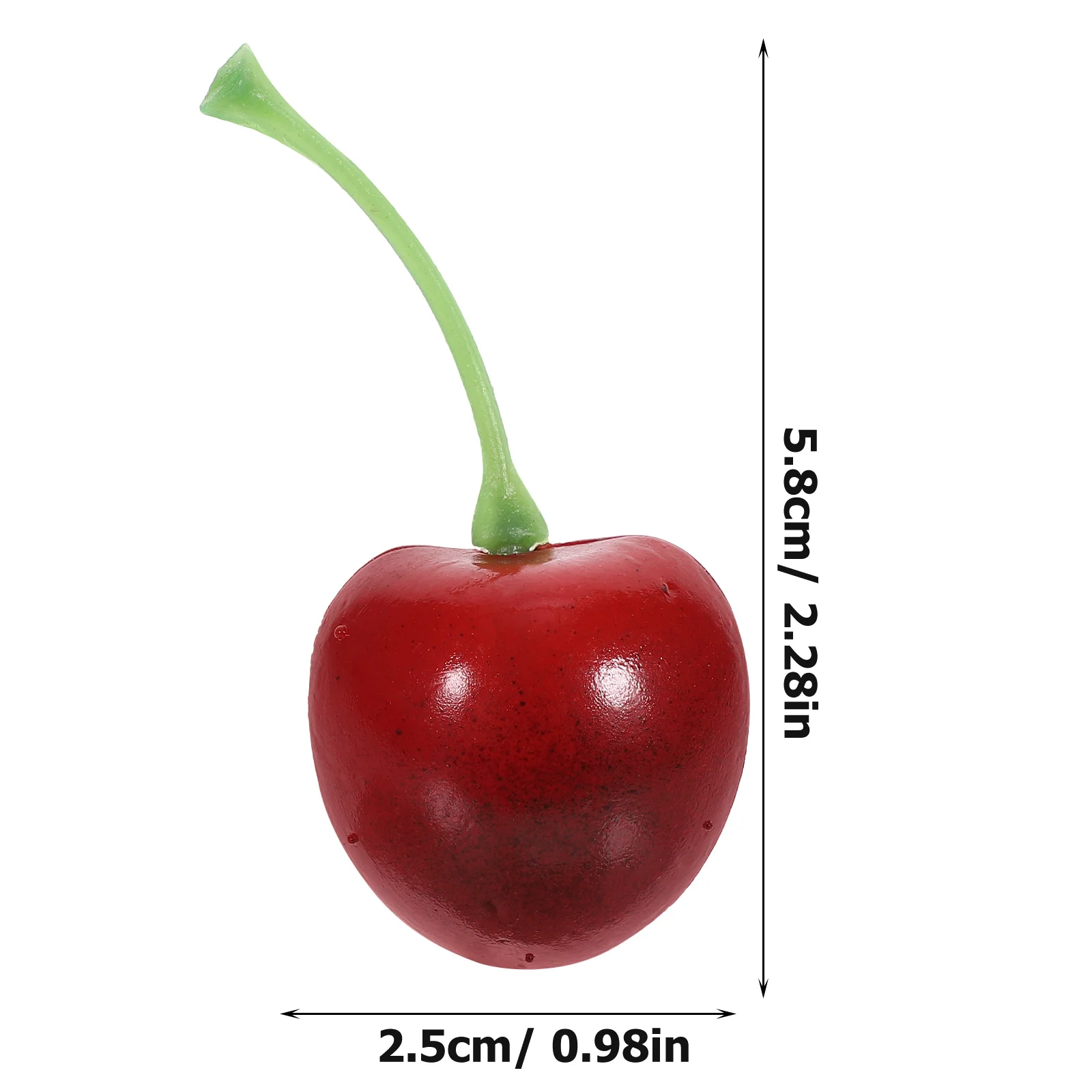 20 Pcs Red Cherry Simulated Small Fruit Model Set Child Models Plastic Artificial