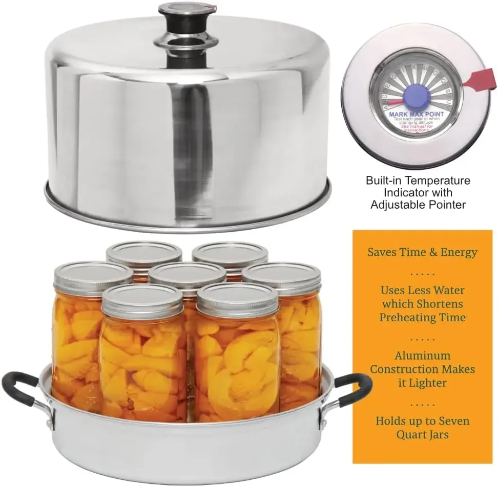 Canner with Temperature Indicator (Aluminum Steam Canner)