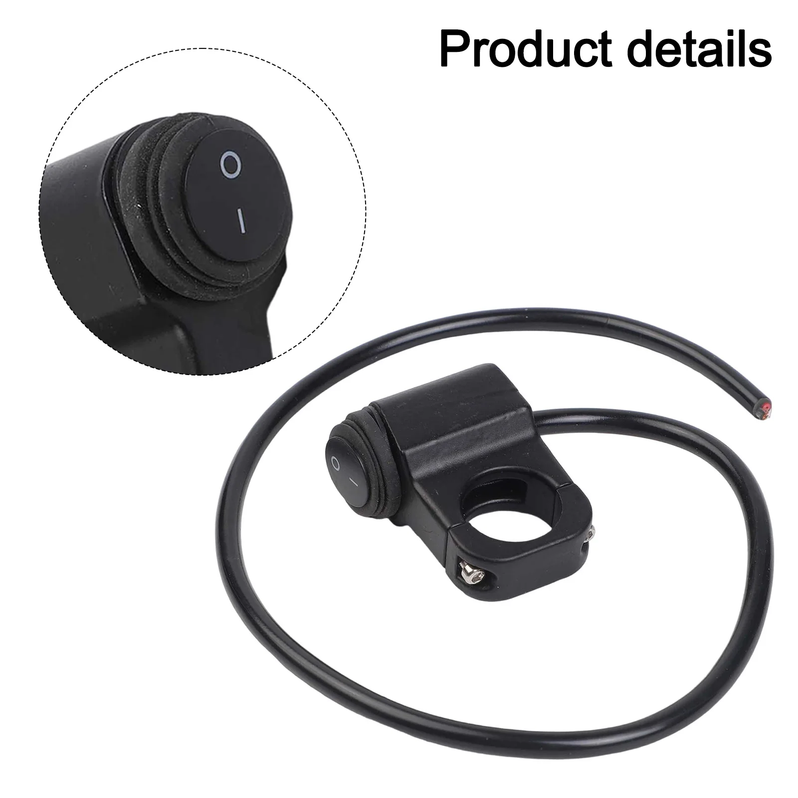 22mm 7/8in Aluminum Alloy Motorcycle Handlebar Headlight Switch  2-Wire Waterproof Switchs 12V Fog Spotlight Retro Switch