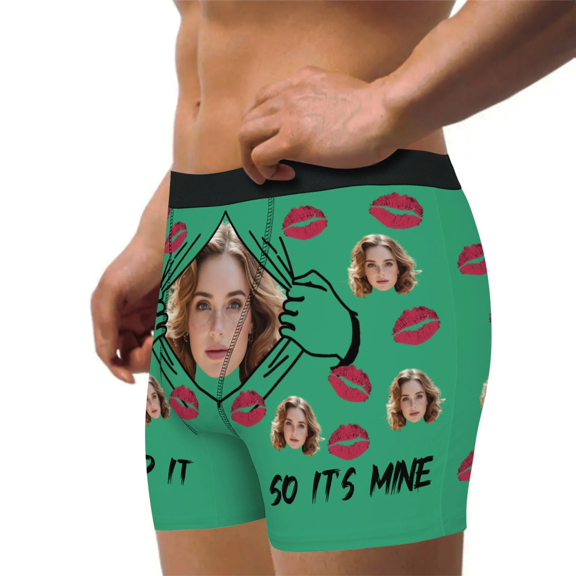 Men's Custom Face Shaped Boxer Briefs DIY Photo Briefs Fun Novelty Gifts for Boyfriend Husband Dad Holiday Birthday Anniversary view 4