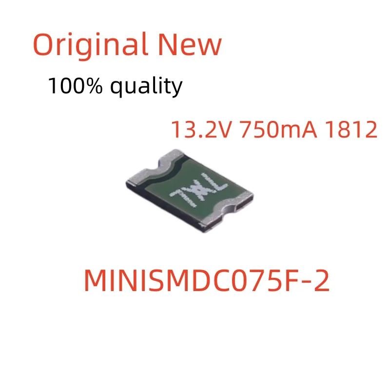 100% New MINISMDC075F-2 1812 SMD Resettable Fuse 13.2V 750mA PPTC PTC Self-Recovery Fuse 1.5A Trip Overcurrent Protection