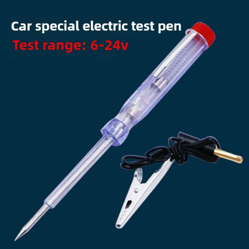 DC6V 24V Car Truck Voltage Circuit Tester Long Probe Pen Light Bulb Automobile Diagnostic Probe Test Pen Tools Auto Repair Tool