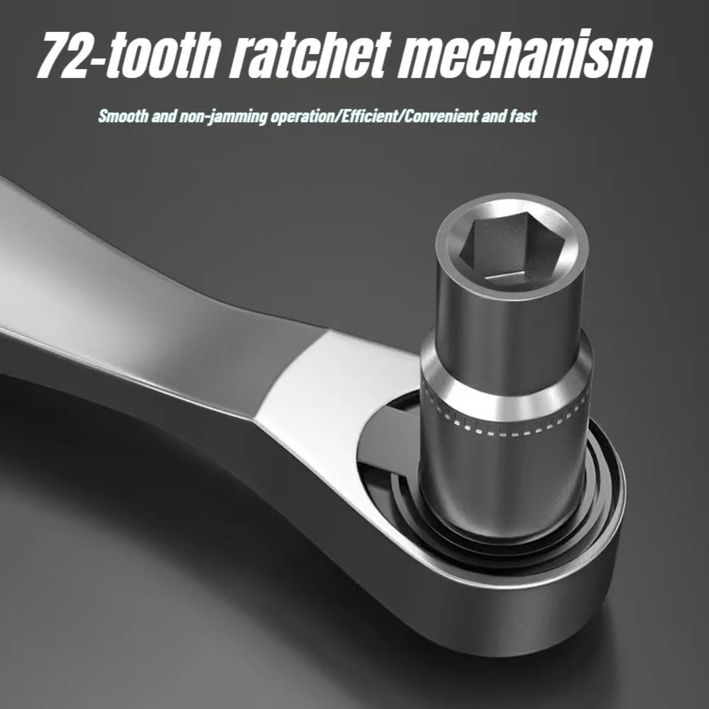 1/4-Zoll Mini-Ratschenschlüssel mit 72 Zähnen, Steckschlüssel und Schraubendreher, Sechskant-Drehmomentschlüssel, Multifunktionales Handwerkzeug für Reparaturen – Detail 10