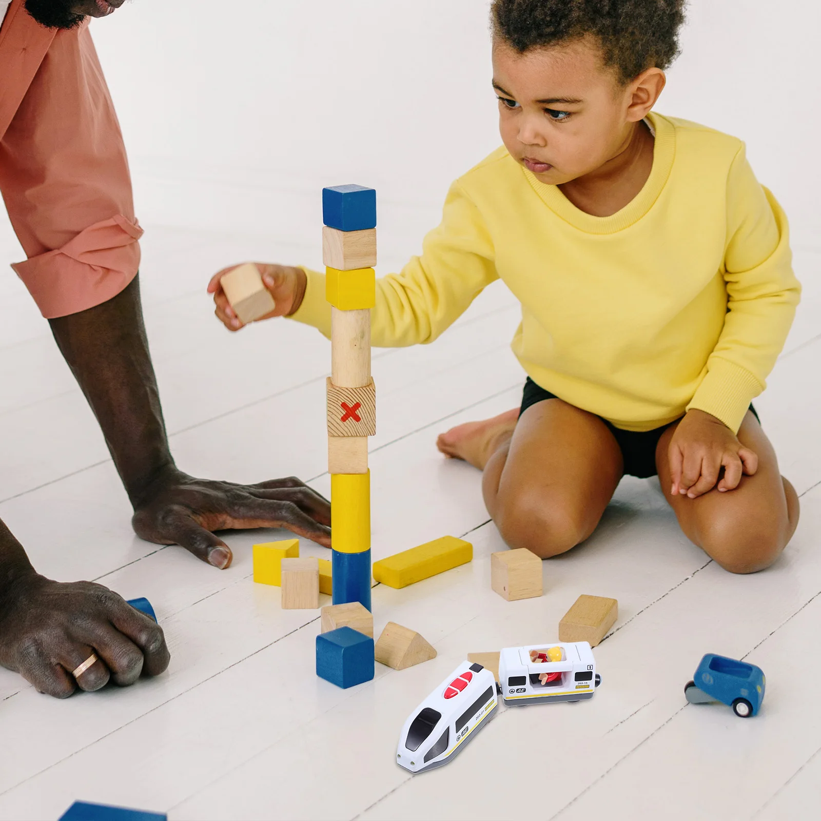 

Magnetic Alloy Electric Train Head White Railway Locomotive Toy Connectable Operated Kids Play Ideal Gift Building