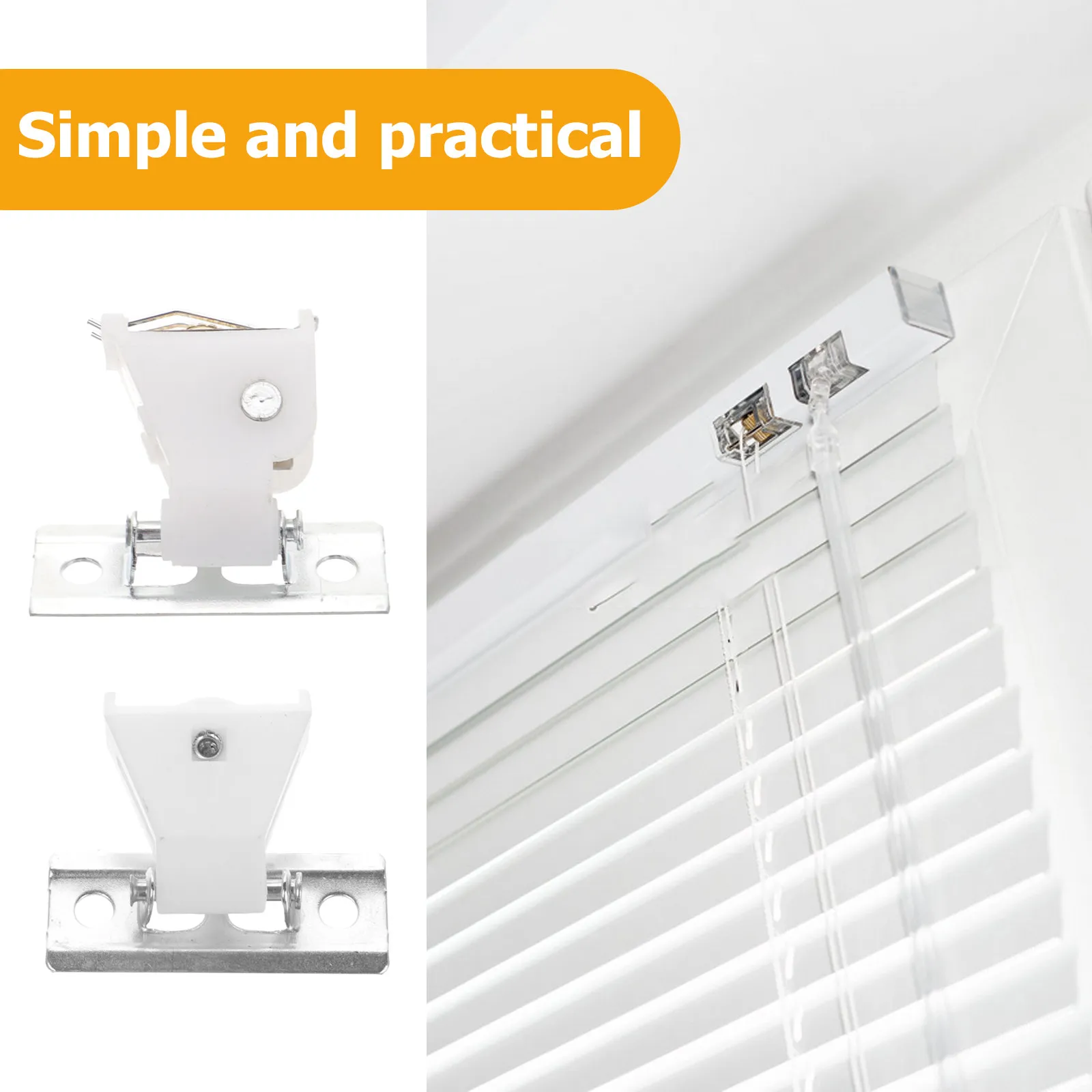 2Sets Roman Shade Hardware Kit Cord Lock and Locking Pulleys for Smooth Effortless Adjustment Easy DIY Installation Home Office