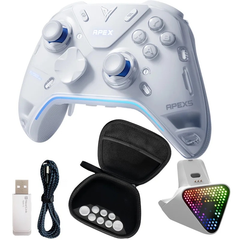 Flydigi apex 5 controller gamepad wireless gamepad for pc /Switch/Phone/TV/tablet computer,charging dock with Cool RGB screen