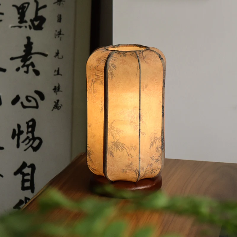 New Chinese palace lamp hand-painted Chinese retro bedroom bedside table lamp