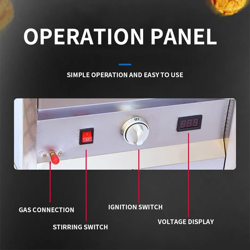 NF American spherical large popcorn machine pot Commercial automatic hand-cranked popcorn machine Spherical popcorn machine