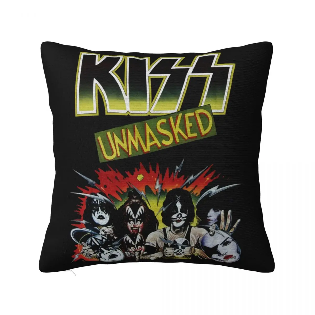 New Kiss Uned Band Reprint Black Men All Sizes S 4Xl Db354 Headband Scar Pillow Case