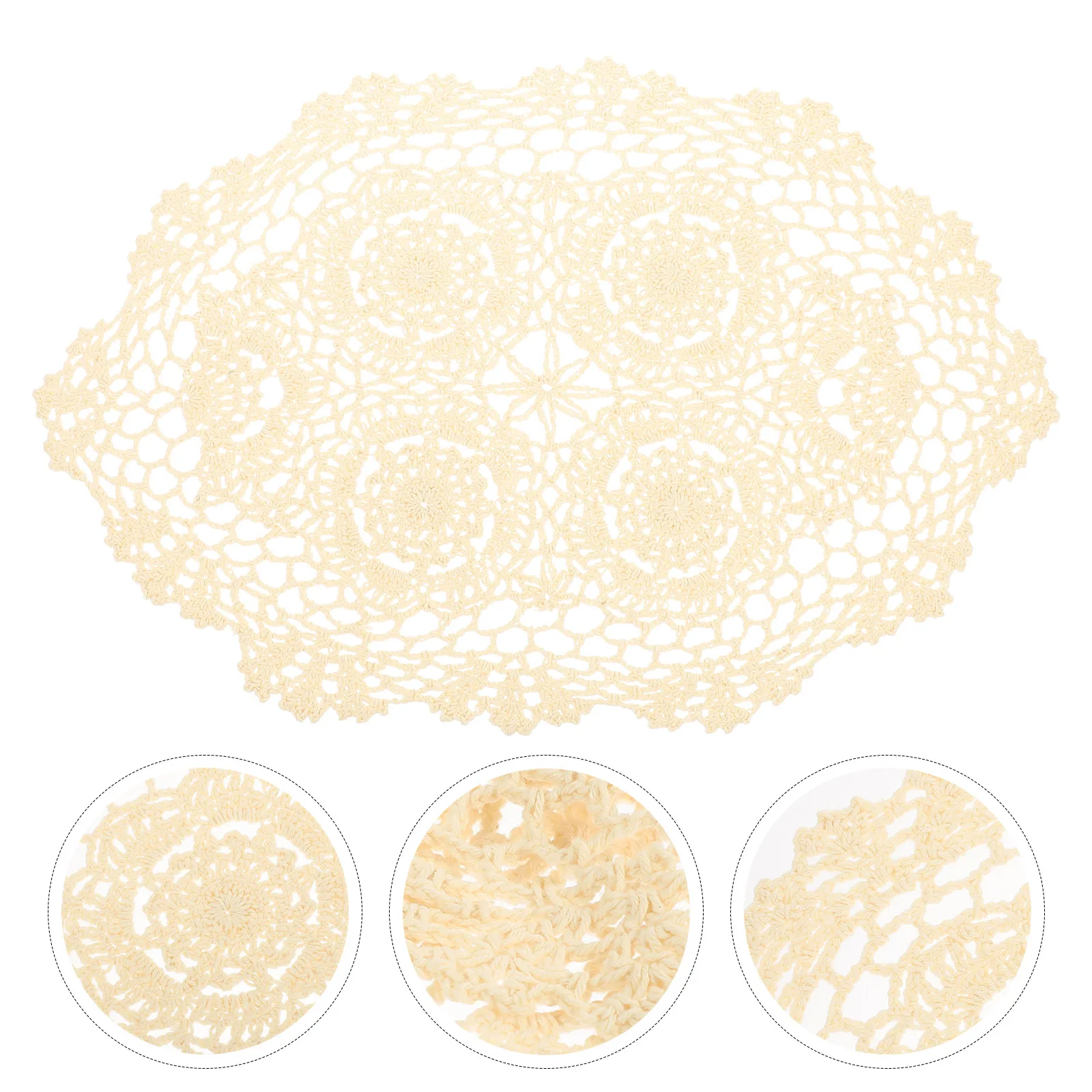 

Cotton Tablecloth Placemats Beautiful Design Practical Comfortable Holiday Atmosphere Strong Decorative Effect Home Hotel