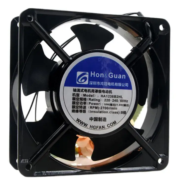 

Honguan Hong Guan HA1238B2HL 220v 12cm 12038 Cooling Fan Cabinet Capacitance