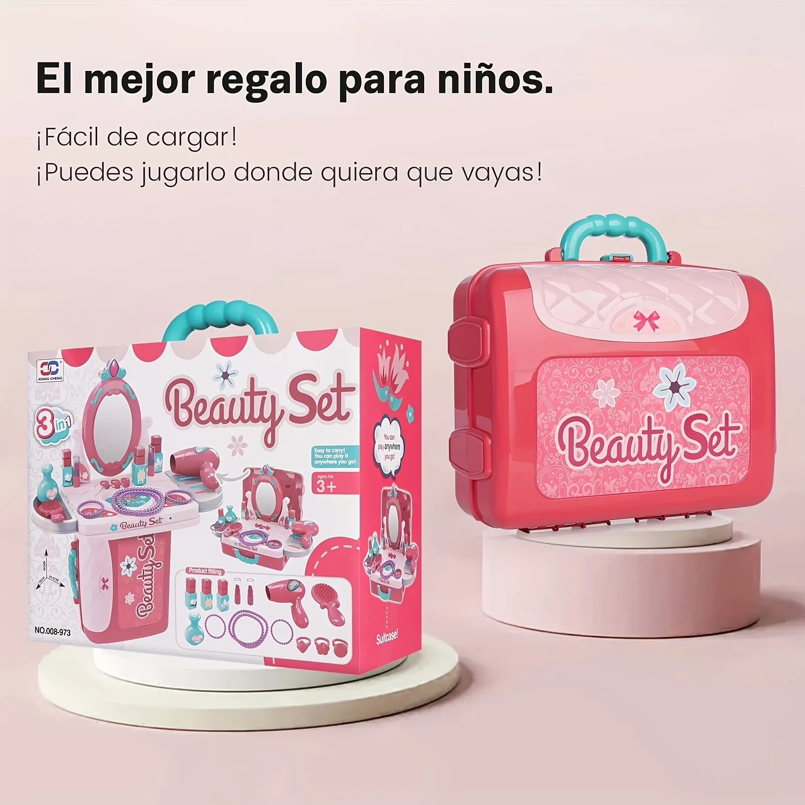 Conjunto de maquiagem infantil para meninas, maquiagem infantil, brinquedos para crianças de 3 anos, brinquedos infantis para meninas (não mancháveis)