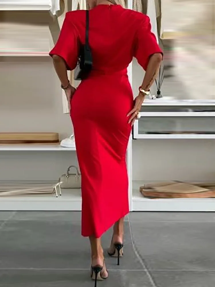 Deep V-Neck Lace-Up Maxi Dress Women Summer Solid Sleeveless Holiday Loose Fit Split Party Dress Elegant Streetwear Dropshipping