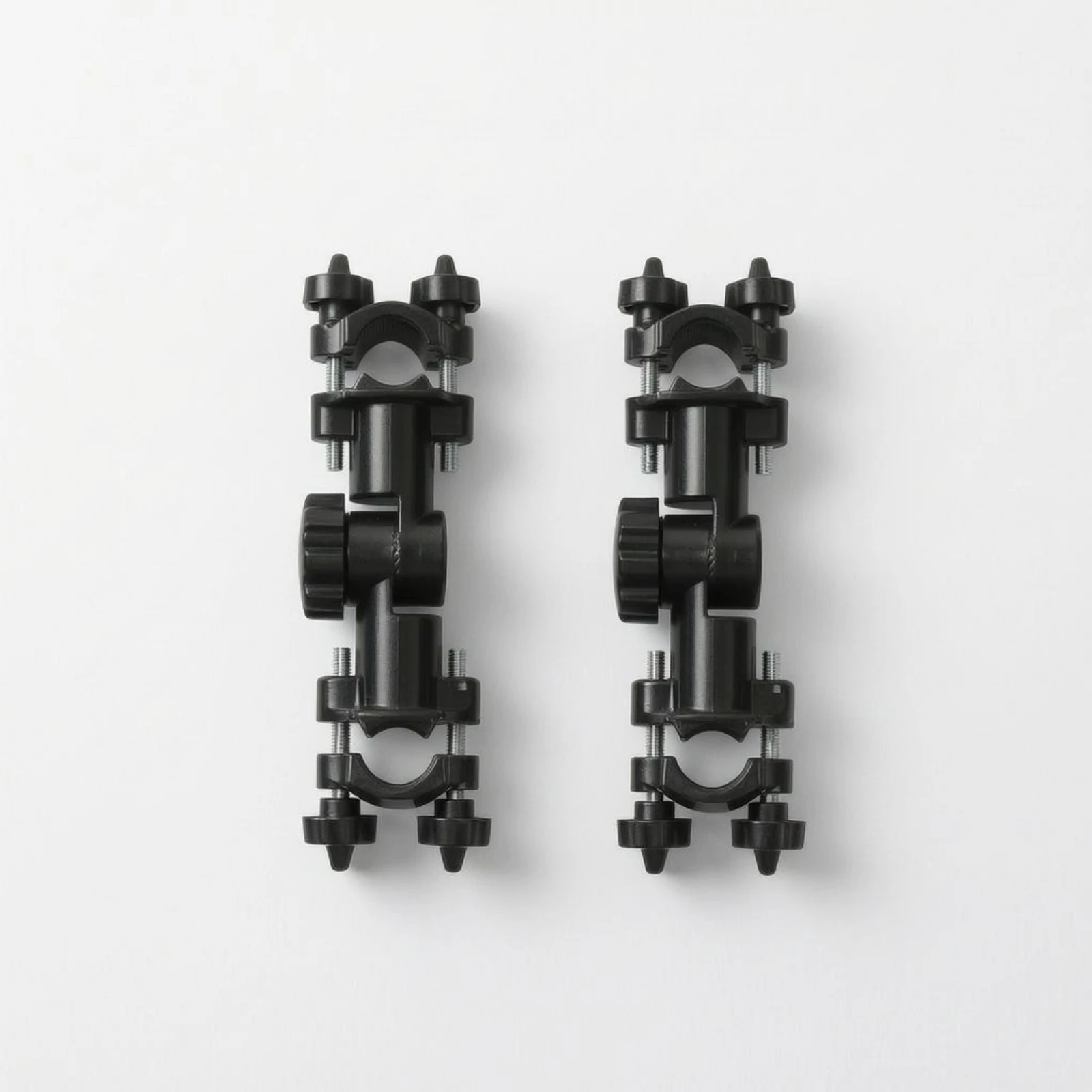 2 Pieces Rotating Umbrella Clamp Black Vehicle Umbrella Support Clamp Mounting Hardware 360° Rotation Easy to Install
