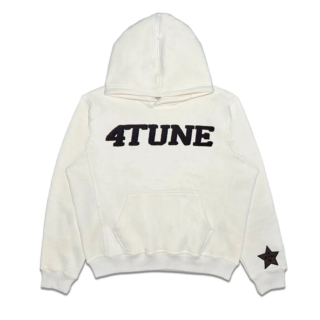 4TUNE Kpop Star Autumn Winter Letter Printe Pullover Khaki Hooded Top Coat Women Man Tian Guozheng Reflective Gray Y2k Hoodie