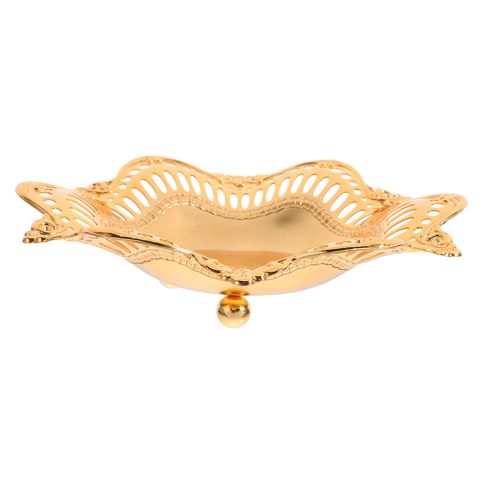 

Metal Cake Tray Birthday Platter Holder Decorative Serving Fruit Plate Iron Small Dessert Plates Mirror Elegant