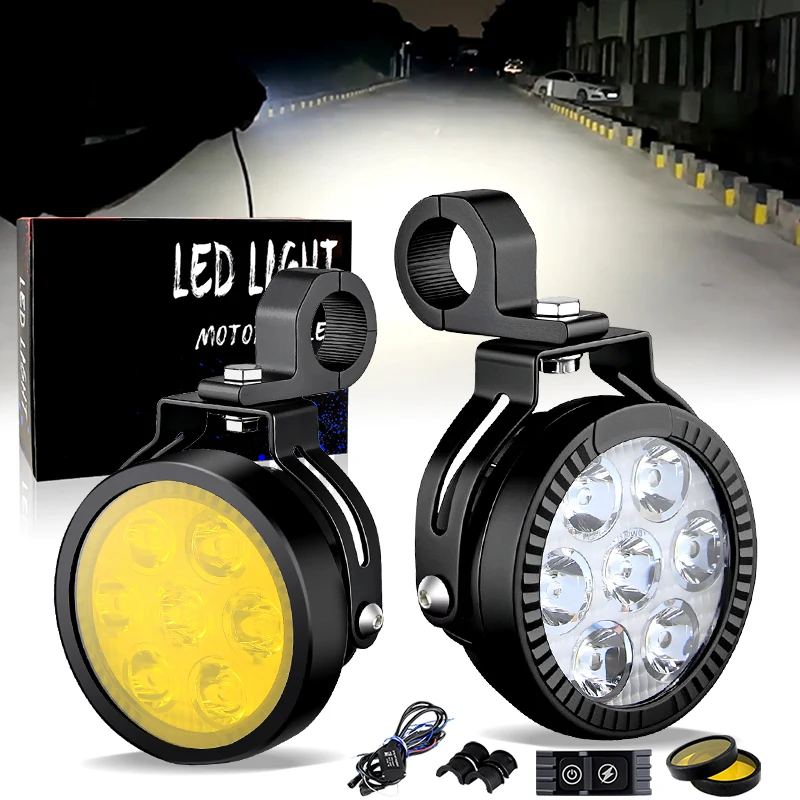 

Universal Motorcycle Led Headlight Projector For Kawasaki Z800 ER6N ER6F VERSYS650 Ninja650 For BMW R1200GS 100W LED Fog Lamp