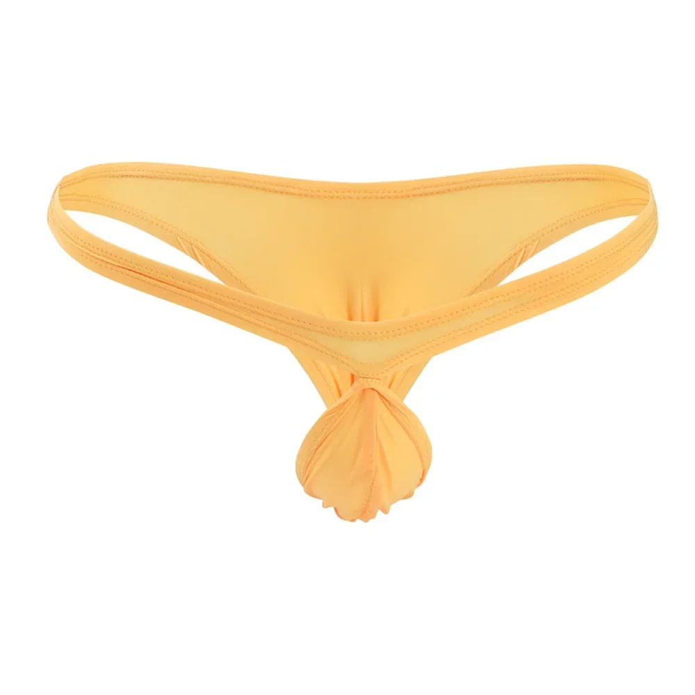 الحرير الجليد منخفضة الخصر سلس ملابس داخلية للرجال مثيرة مثلث السراويل نصف بعقب غطاء ملابس داخلية حسية للرجال الراحة تنفس #2