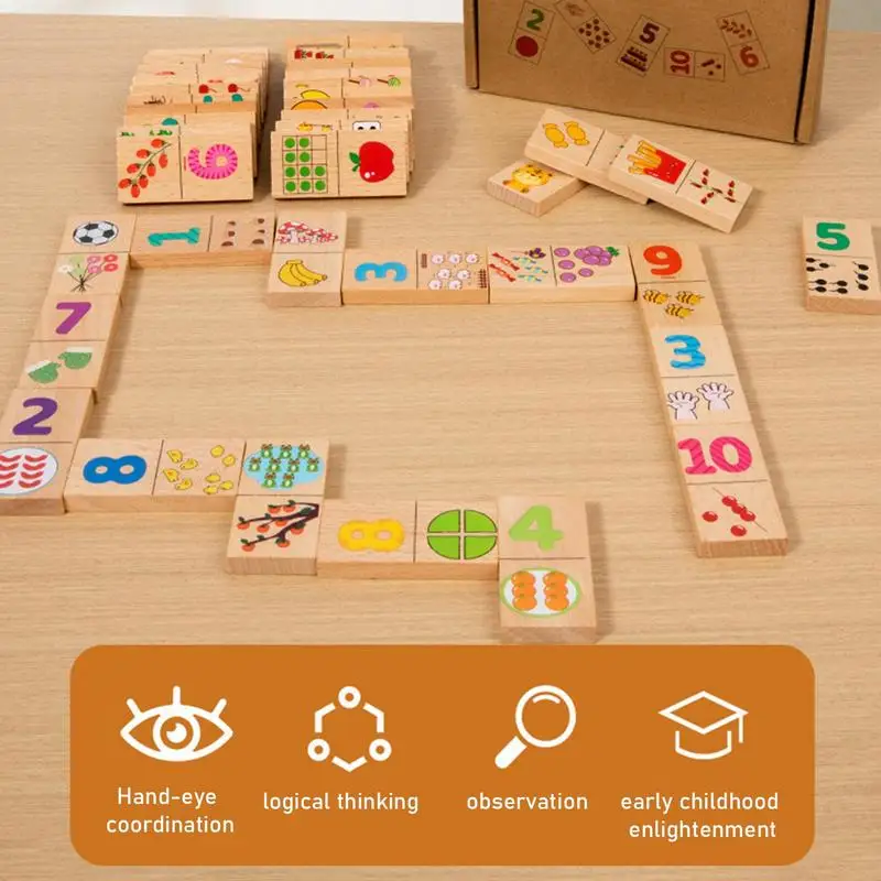 Matching Puzzle Math Puzzle Wooden Board Number Matching Maze Number Sorting Game Fun Matching Toy For Birthday Children's Day