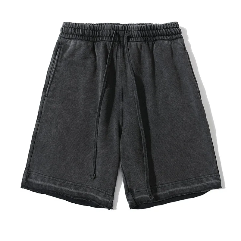 

Vintage Washed Cotton Shorts for Men Summer Casual Loose Fit Shorts with Drawstring Waist Summer Gym Workout Track Shorts