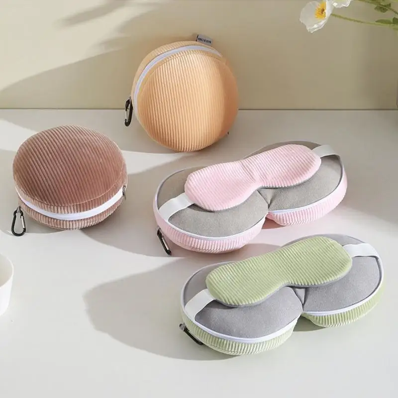 قناع عين ناعم 2 في 1 قناع عين وسادة قابلة للطي متعددة الوظائف وسادة سفر حجب الضوء مع تخزين هوك وسائد للرقبة للأطفال