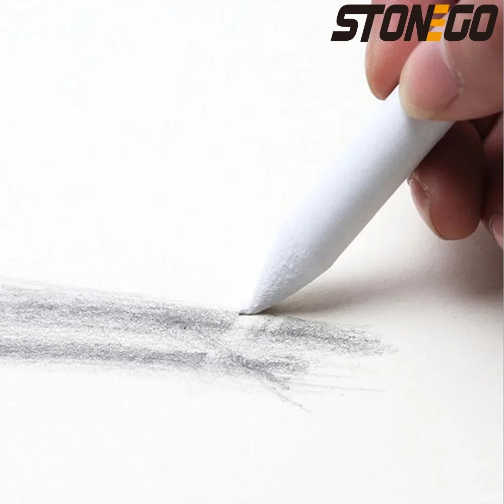 STONEGO 6PCS Sketch Drawing Pen Artistic White Pencil Tool for Shading and Shadows Office Art Supplies