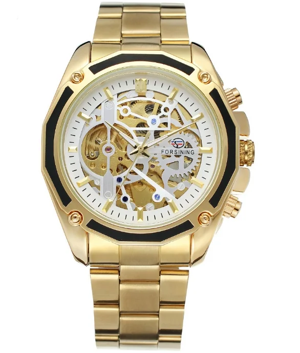 2024 New Men's Waterproof Mechanical Watch Men's Fashion Leisure Steel Strip Hollow Automatic Mechanical Watch