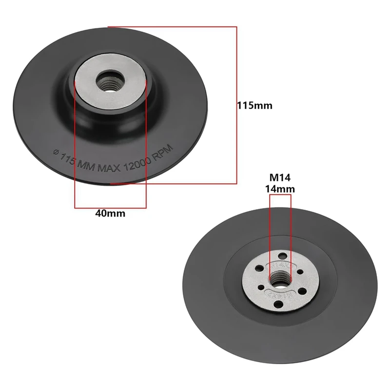 Supporto per smerigliatrice angolare in plastica da 3 pezzi compatibile con diametro smerigliatrice angolare per levigatrice a disco con filettatura interna M14
