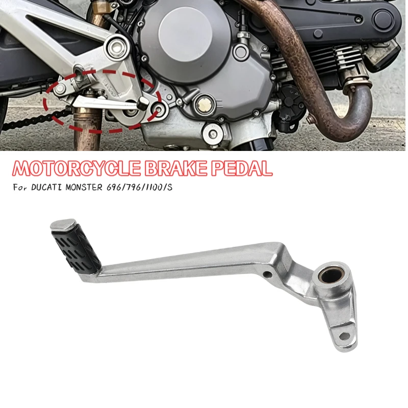 Motorcycle Rear Foot Brake Gear Lever Pedal For DUCATI MONSTER 696 2008-2014 796 2010-2015 1100/S 2009-2011 Aluminum Accessories