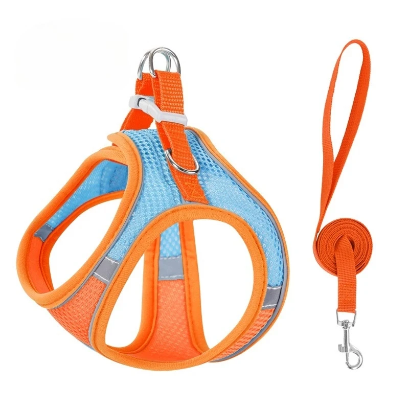 Soft mesh dog chest strap, suitable for training walks, adjustable dog vest, suitable for small and medium-sized dogs and cats view 2