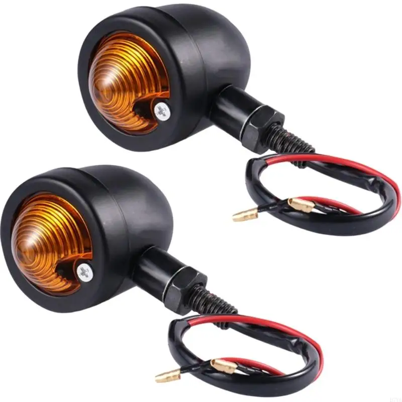 1 زوج للدراجة النارية Retro LED إشارات 12 فولت مؤشرات تحول وميض مؤشر الملحقات نارية دراجة نارية D7YA #6