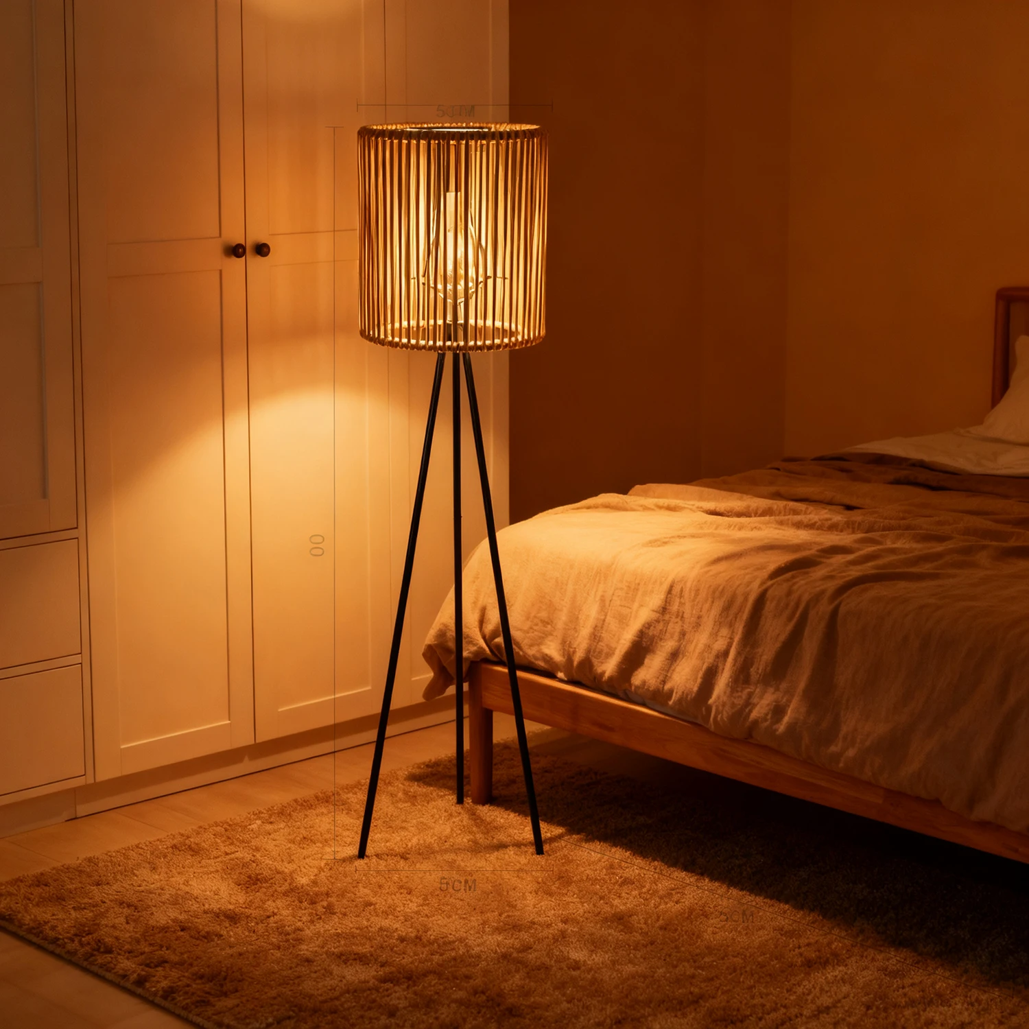 قطعة واحدة من مصباح قائم مصنوع يدويًا من الروطان يعمل بالطاقة الشمسية، فانوس ثلاثي القوائم معدني يعمل بالطاقة الشمسية من الروطان، فانوس شموع قائم على الأرض، مثالي كهدية لعيد الميلاد كهدية لعيد الميلاد، يمكن أن يضيفها مع عناصر ديكورًا طبيعية ومريحة في المناطق الداخلي/المنخفضة #5