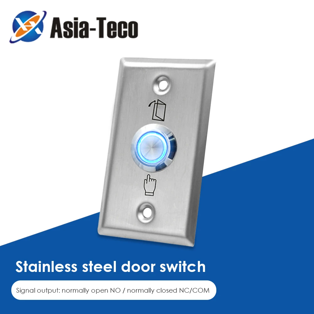 

Backlight Stainless Steel Exit Button Switch Door Push Sensor Opener Release for Access control system