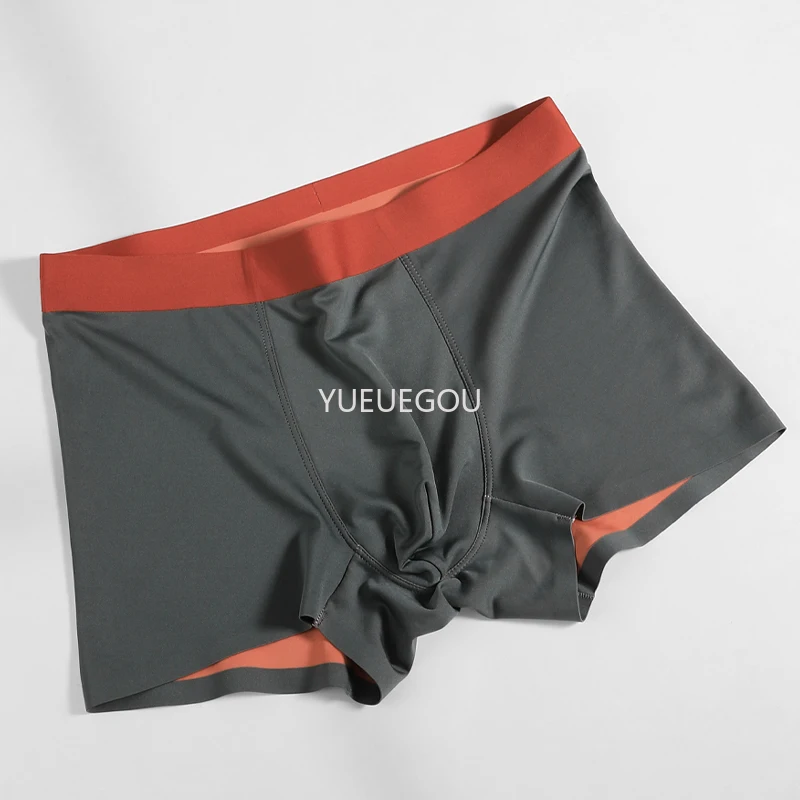 ملابس داخلية حريرية بدون خياطة للرجال، سراويل داخلية بوكسر عالية الجودة على الوجهين، سراويل داخلية مريحة للصيف ورقيقة للأولاد