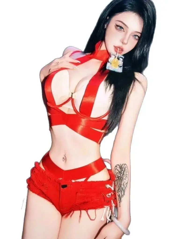 Novo bar boate menina grupo desempenho traje ponto roupa feminina chumbo sexy ds desempenho traje palco cantor encantador z18m